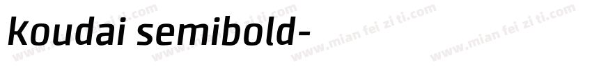 koudai semibold字体转换